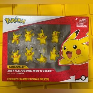 Pokémon - 8 Battle Figures - Pack of 8 Pikachu Figures. NEW SEALED